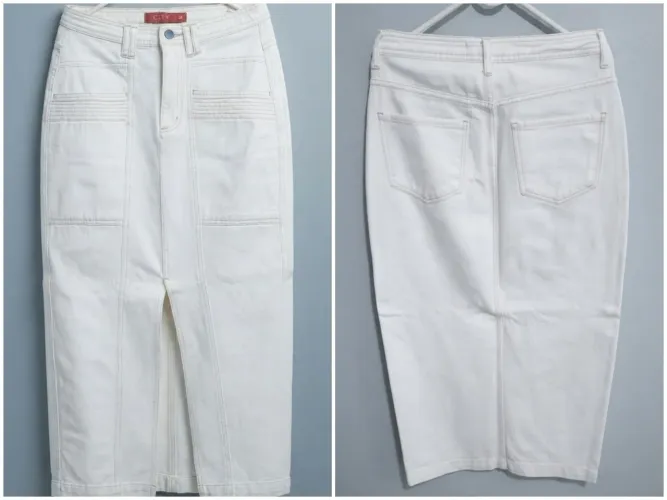 Saia Jeans longa