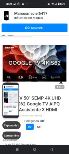 Tv 50 polegadas! Promoção