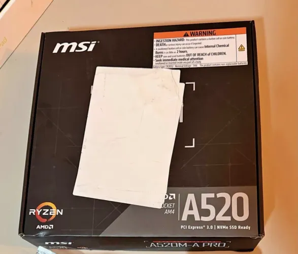 Placa-Mãe MSI A520M-A PRO AM4 Nova e Lacrada