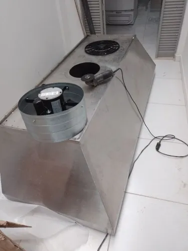 Coifa em aço inox industrial. Novo.