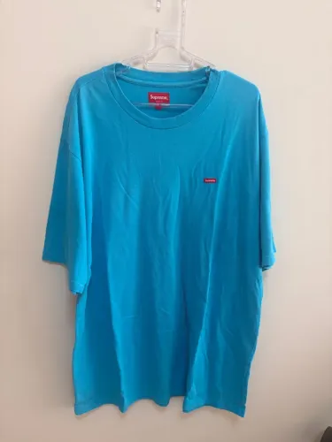 Camiseta Supreme Small Logo Azul Original