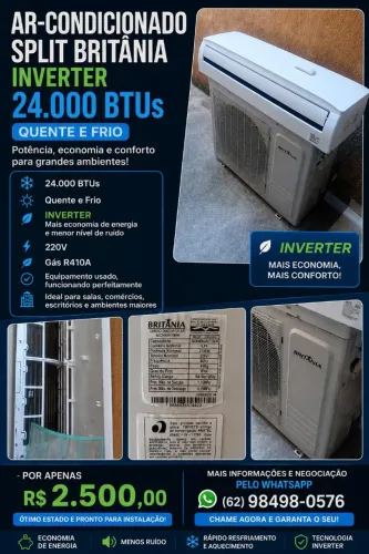 Ar condicionado inverter 24 mil btus pra vender rapido