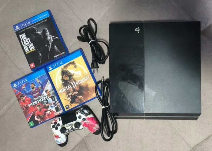 Vendo PS4 512g Fat com 3 jogos e controle personalizado Stelf com Paddle