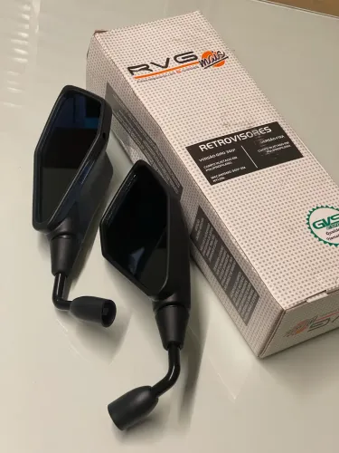 Retrovisor Rvg Kawasaki Z400 H Curta 90 Yamaha L Plana Azul