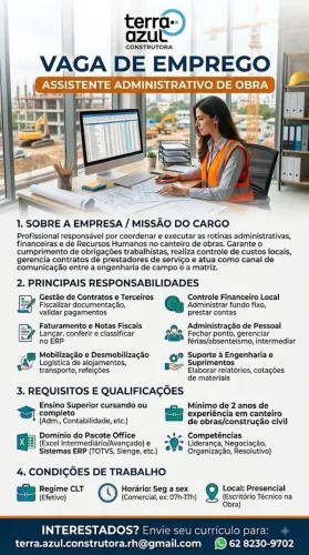 Assistente Administrativo de Obra