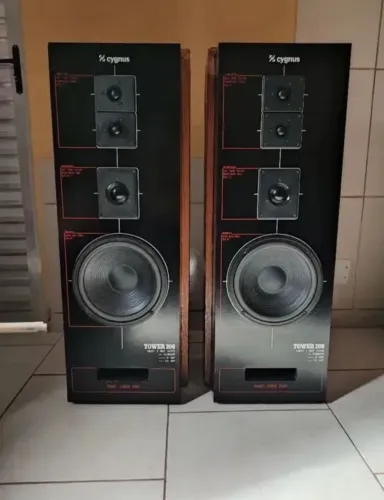 Lendárias Caixas Acústicas Cygnus Tower 200 ( Impecáveis e originais )