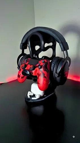 Suporte para Controles, Headsets e Fones de Ouvido 3x1 | Ps5, Ps4, Xbox, Nintendo