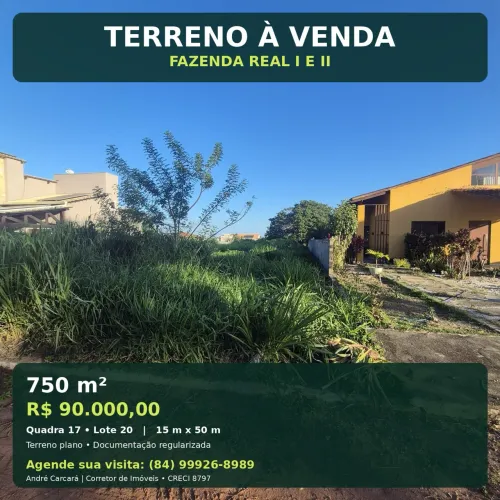 Terreno a venda FAZENDA REAL I E II