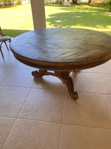 Mesa varanda rústica 