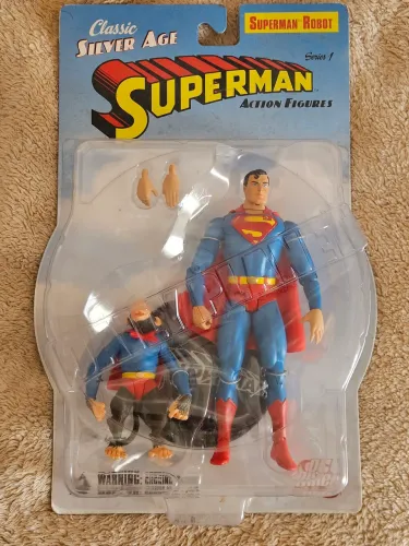 Pausado Superman Robô e Beppo Silver Age DC Direct 17cm Lacrado!