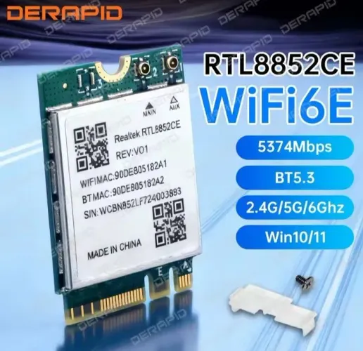 Placa Wi-fi 6e M2 5400Mbps