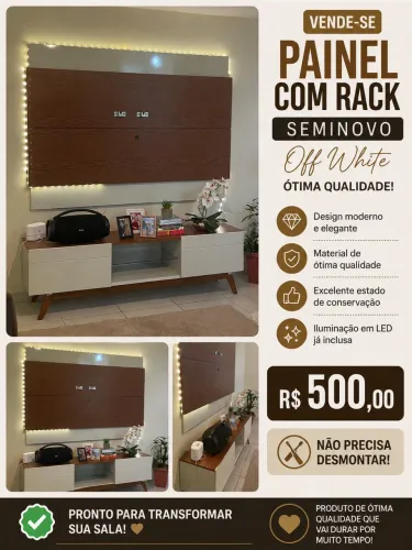 Painel com rack off white