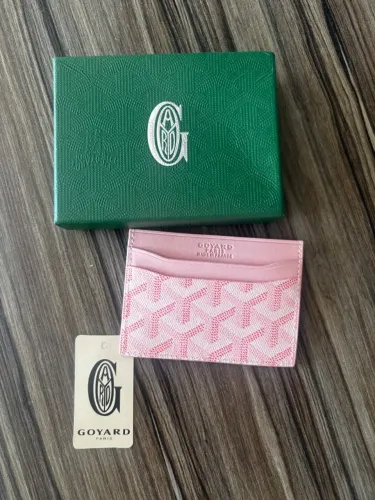 Porta cartão Goyard rosa