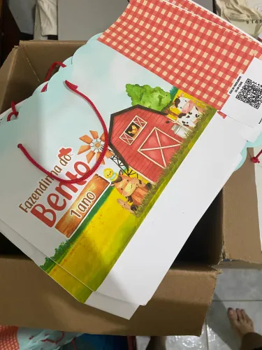 Sacola personalizada fazendinha - lembrancinha aniversário 