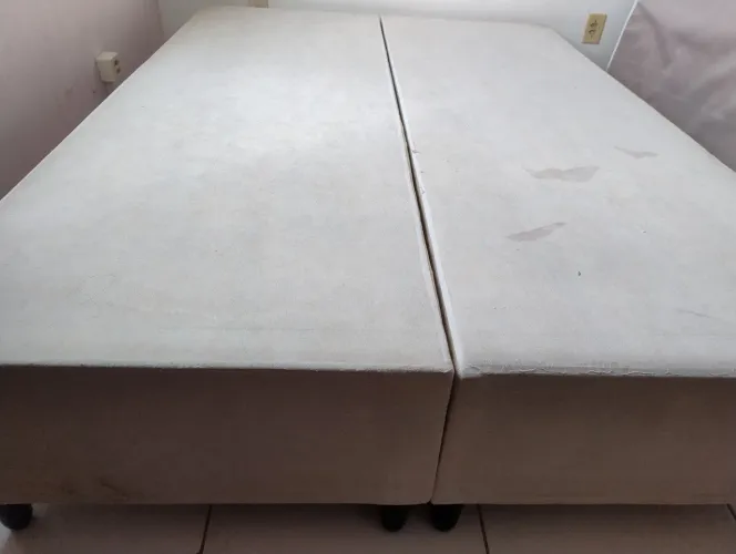 Base cama box casal bipartido 