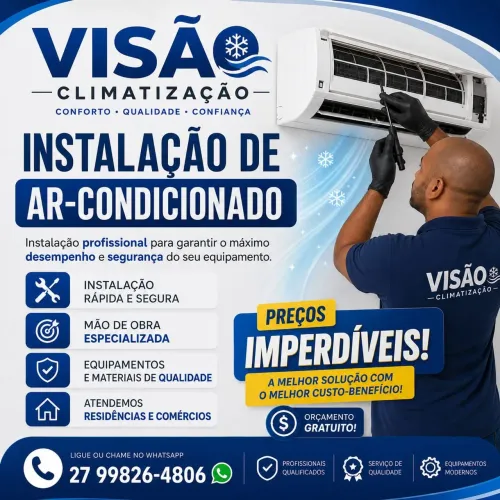Instalação e manutenção de ar condicionado 