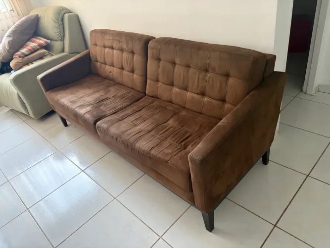 Sofa 2 lugares marrom