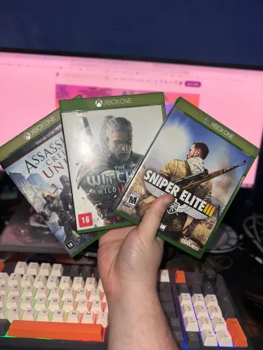 3 Jogos Para Xbox One/series - assasins creed unity, the witcher 3 e sniper elite 