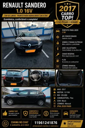 Renault Sandero Expression Hi-power 1.0 16V 5P 2017