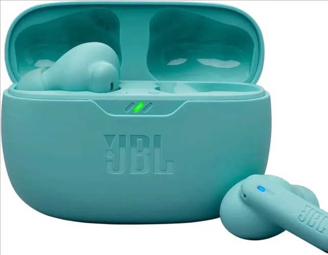Fone de Ouvido Sem Fio, JBL, Bluetooth, Sem Fio, Resistente À Água e Poeira - Azul