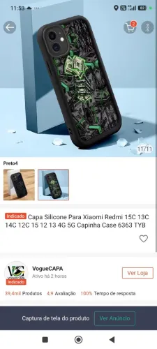 Capinha para Xiaomi Redmi 15C 13C 14C 12C 15 12 13 4G