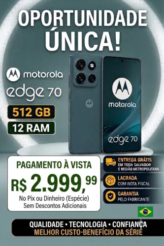 Motorola Edge 70 512GB 12GB RAM Lacrado c/ NF e Garantia