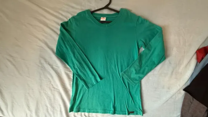 Camisa comprida verde tamanho 10 Brandili