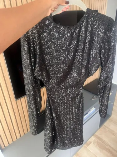 Vestido de Festa Paetê Preto ? Tamanho GG | Usado 1 vez