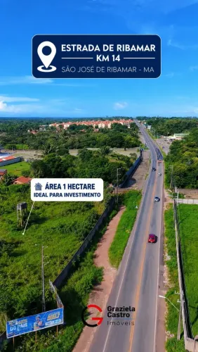 Terreno plano de 1 Hectare na Estrada de Ribamar KM 14