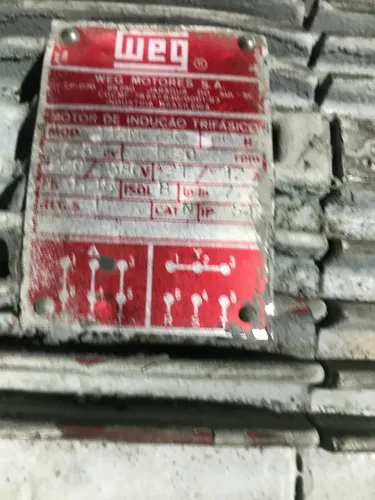 Vende se motor elétrico trifásico 7,5 vc 1720 rpm