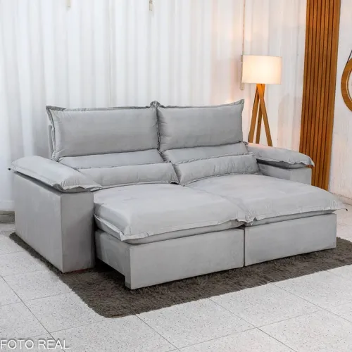 Sofá Retrátil Reclinável Grécia 2.30m Molas Ensacadas rf26 S