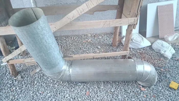 Coifa em zinco com exaustor 1,00mx0?90