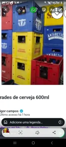 Caixa de serveja vasilhame vazio 600