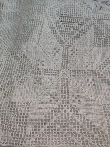 Colcha de casal ou toalha de mesa grande branca