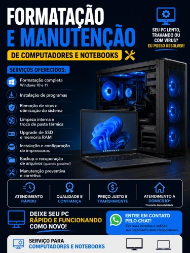 Manutenção e formatação de PC !!