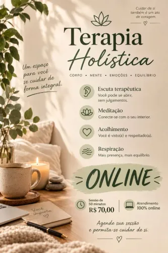 Escuta terapêutica/holística 70,00
