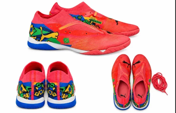 Chuteira Futsal Puma Future 7 Match Neymar Jr Masculina - Rosa
