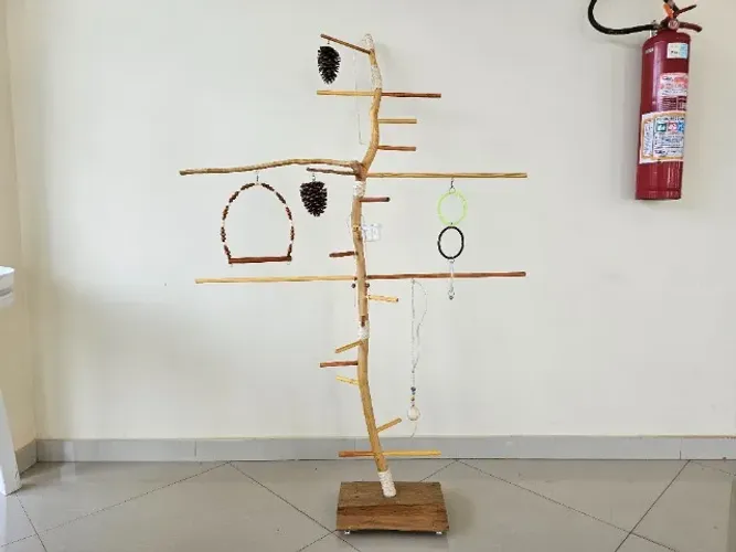Playground Parquinho Poleiro Calopsita Periquito Artesanal GG Grande Acabamento Premium
