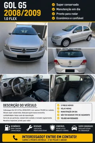 Volkswagen Gol Geração V 1.0 8V MI Total Flex Mec. 4P 2009