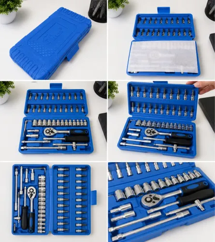 Kit de ferramentas 46 peças com Catraca