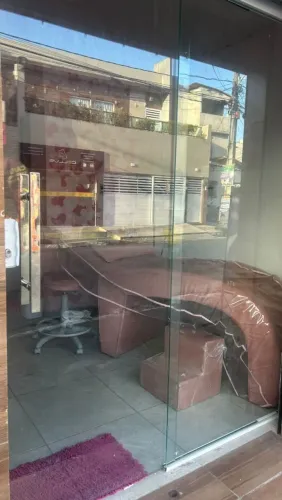 Porta de vidro temperado para ponto comercial corrediça duas folhas..