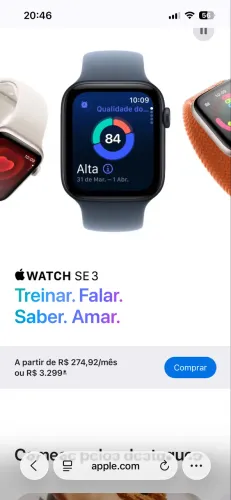 Vendo Apple Watch SE 3 estado de novo