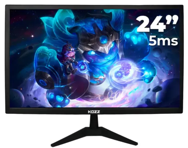 Monitor Gamer KOZZ 24" Full HD 60Hz LED Redução Luz Azul