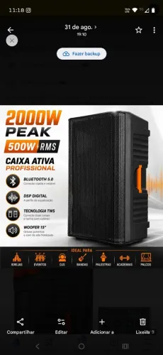 Vendo Caixa de som profissional TUMAM 15 polegadas