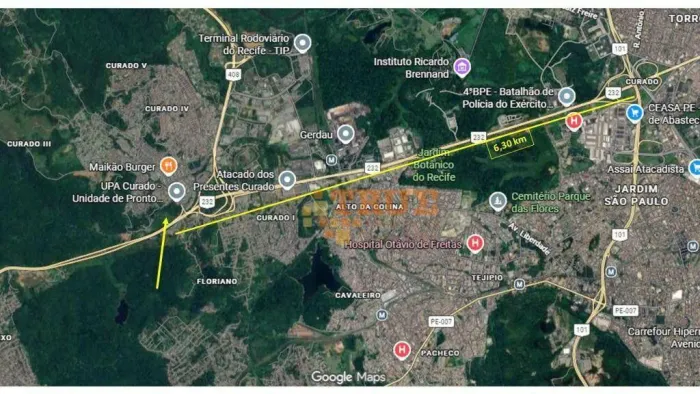 Área à venda, 95000 m² por R$ 16.000.000 - Curado II - Jaboatão dos Guararapes/PE
