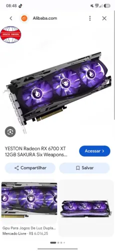 Vendo ou troco por rtx. ,,,Rx6700xt 12gb