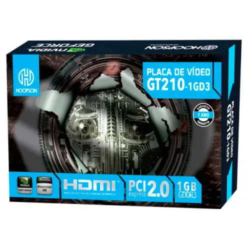 PLACA DE VÍDEO HOOPSON GEFORCE GT 210 1GB GDDR3 64 BITS (NOVA, COM GARANTIA, PRONTA ENTREG