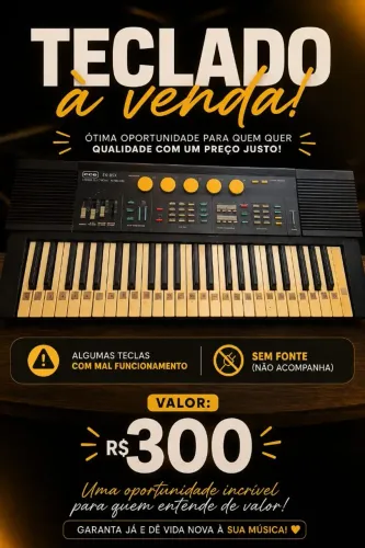 Teclado CCE EK-85X para Estudo ou Reparo - R$300