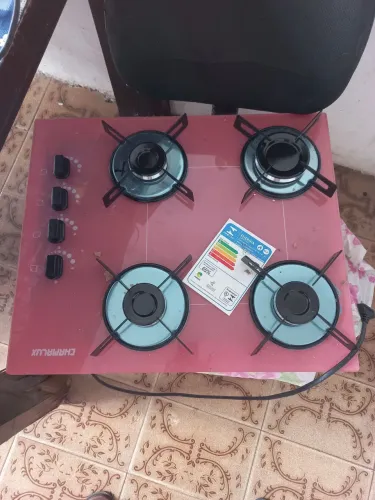 Cooktop 4 bocas Chamalux rosa