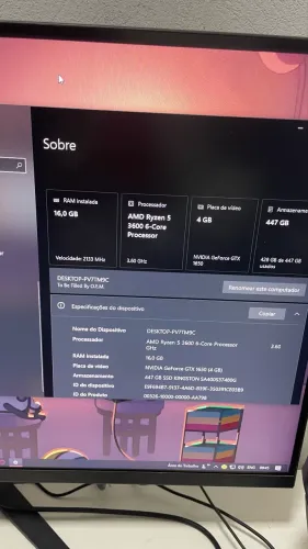 PC GAMER - GTX 1650 RYZEN 5 3600 16GB SSD 480